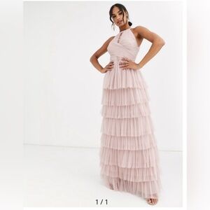 - NWT ANAYA‎ WITH LOVE Halter Neck Tiered Maxi Dress Women’s Size 6